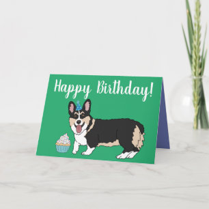 Birthday Corgi Pup  Card