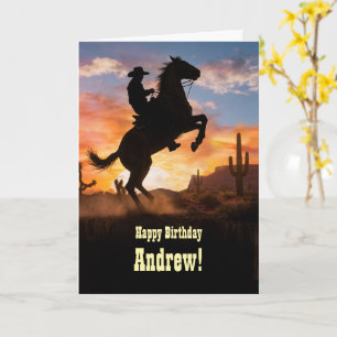 Birthday Country Western Personalized Name Card