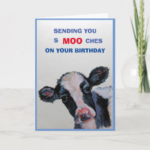 BIRTHDAY COW BLANK GREETING CARDS