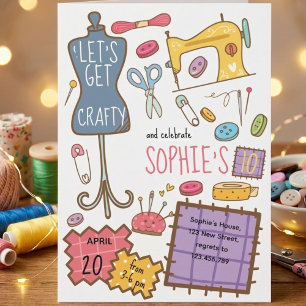 Birthday craft and art Invitation
