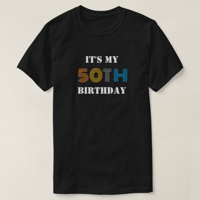 Birthday Crew It's My 50th Retro Group Squad Birth T-Shirt (Design Front)
