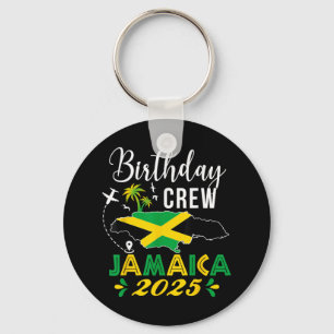 Birthday Crew Jamaica 2025 Tropical Vibe Group Mat Keychain