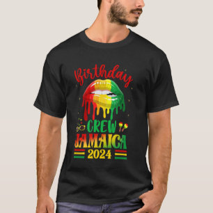 Birthday Crew Jamaica Trip 2024 Lips Bday Party Wo T-Shirt