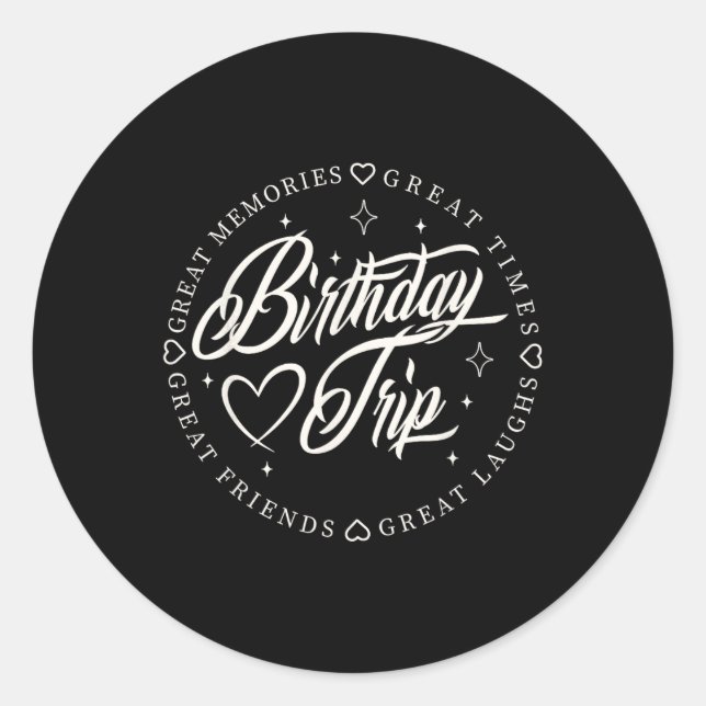 Birthday Crew Squad 2025 Shirt Family Friends Trip Classic Round Sticker (Front)