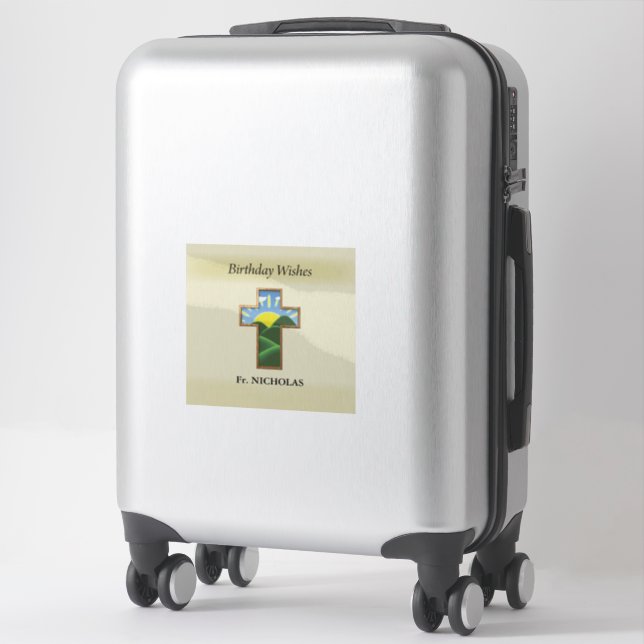 Birthday Cross Priest Personalized (Suitcase)