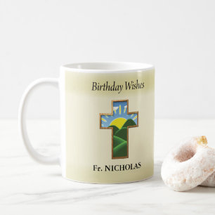 Birthday Cross Priest Personalized Coffee Mug