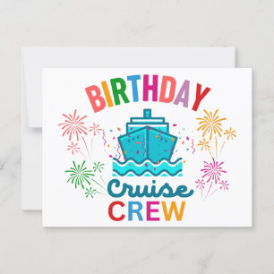 BIRTHDAY CRUISE CREW POSTCARD