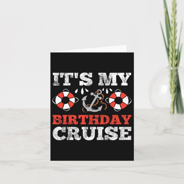 Birthday Cruise Cruising Boating Party  Card (Front)