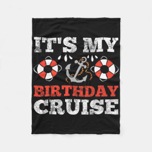 Birthday Cruise Cruising Boating Party Fleece Blanket