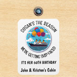 Birthday Cruise Funny Group Personalized  Magnet<br><div class="desc">This design may be personalized in the area provided by changing the photo and/or text. Or it can be customized by clicking Personalize this Template and then choosing the click to customize further option and delete or change the colour of the background, add text, change the text colour or style,...</div>