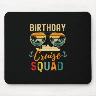 Birthday Cruise Shirts 2025 Squad Family Vacation Mouse Pad