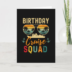 Birthday Cruise Shirts 2026 Squad Family Vacation  Card