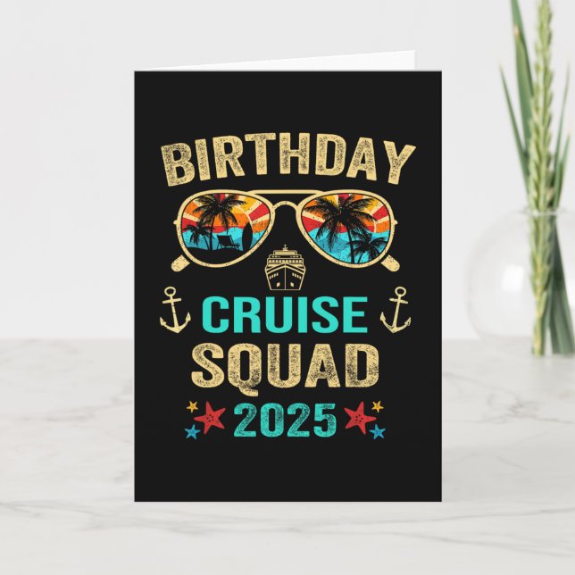 Birthday Cruise Squad 2025  Card (Front)