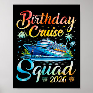 Birthday Cruise Squad 2026 Cruise Birthday Party V Poster