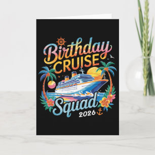 Birthday Cruise Squad 2026 Family Cruise Vacation Card