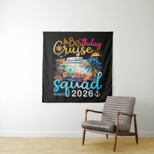 Birthday Cruise Squad 2026 Tapestry
