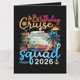 Birthday Cruise Squad 2026 Thank You Card