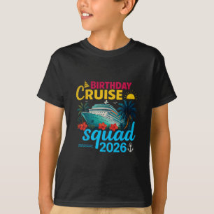 Birthday Cruise Squad 2026 Tropical Adventure Desi T-Shirt