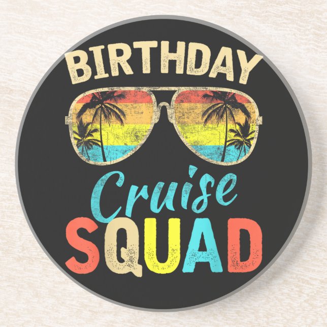 Birthday Cruise Squad Coaster (Front)