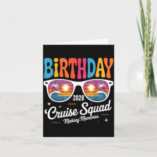 Birthday cruise squad crew family vacation 2028 card