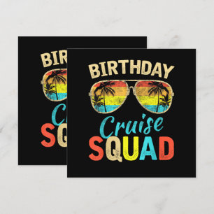 Birthday Cruise Squad Invitation