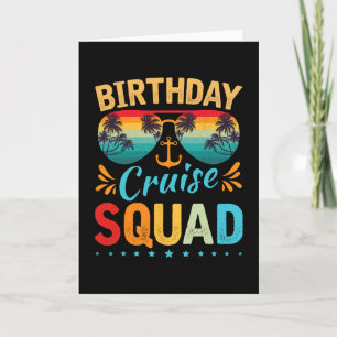 Birthday Cruise Squad Tee Family Birthday Party Va Card