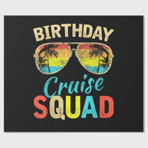 Birthday Cruise Squad Wrapping Paper