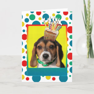 Birthday Cupcake - Beagle Puppy - Chloe Card