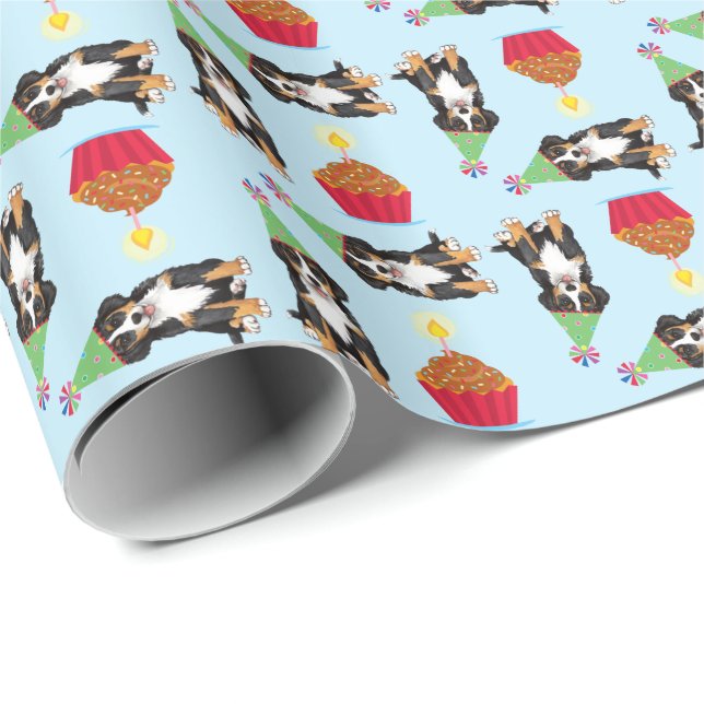 Birthday Cupcake Berner Wrapping Paper (Roll Corner)