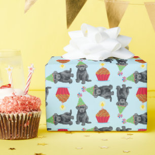 Birthday Cupcake Bouvier des Flandres Wrapping Paper