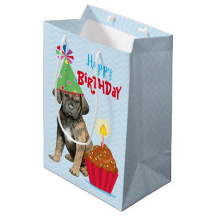 Birthday Cupcake Cane Corso Medium Gift Bag