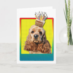 Birthday Cupcake - Cocker Spaniel Card