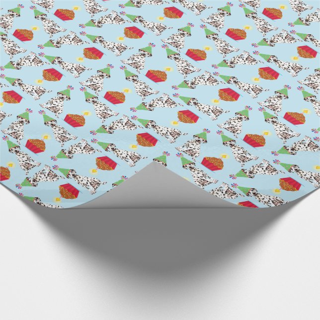 Birthday Cupcake Dalmatian Wrapping Paper (Corner)