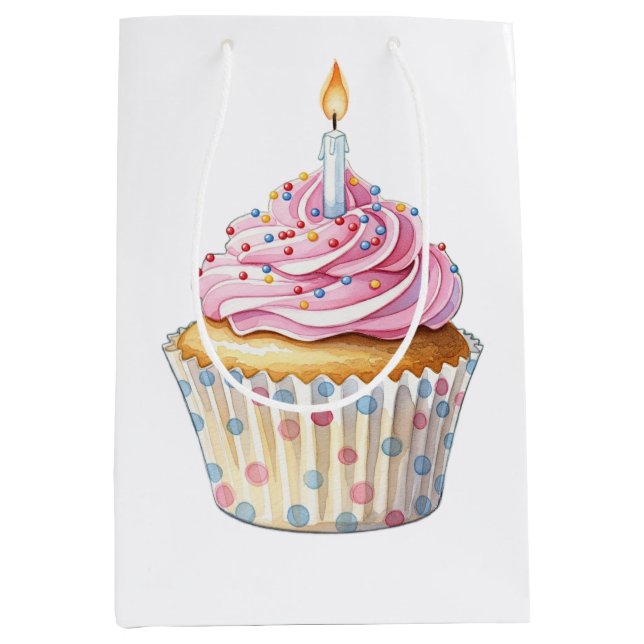 Birthday Cupcake Gift Bag (Front)