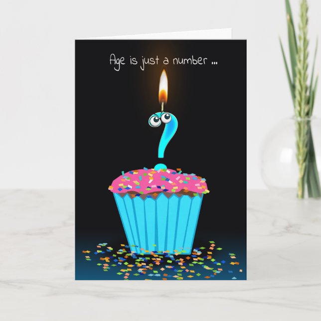Birthday Cupcake Humour Card (Front)