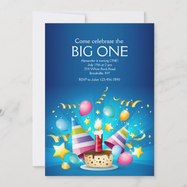 Birthday Cupcake Invitation (Front)