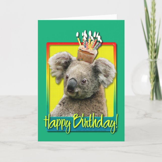 Birthday Cupcake - Koala Card (Front)