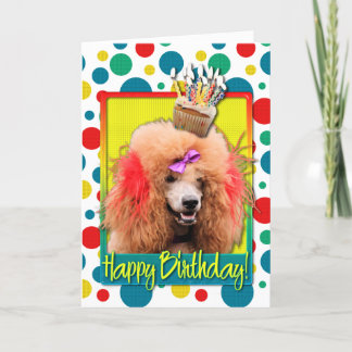 Birthday Cupcake - Poodle - Red Card