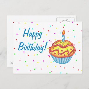 Birthday Cupcake Postcard