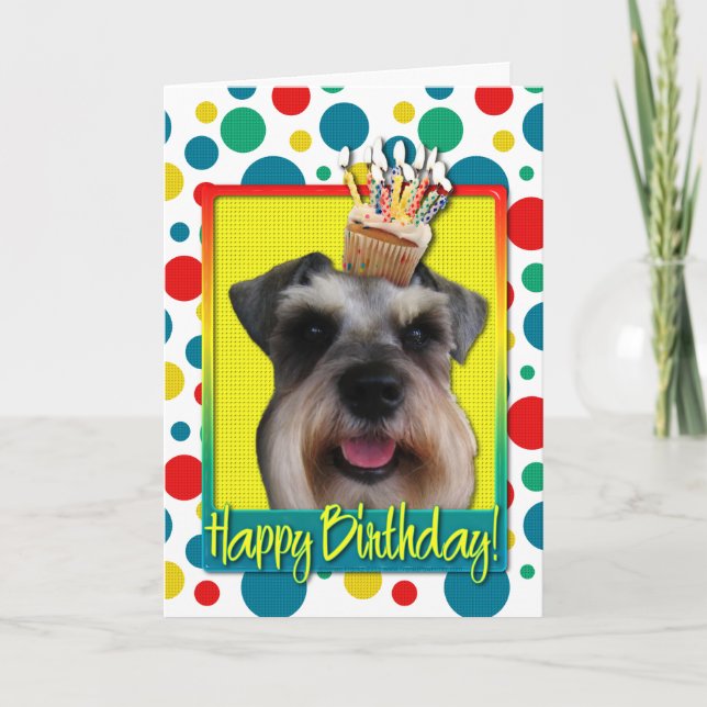 Birthday Cupcake - Schnauzer Card (Front)