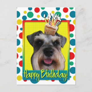 Birthday Cupcake - Schnauzer Postcard