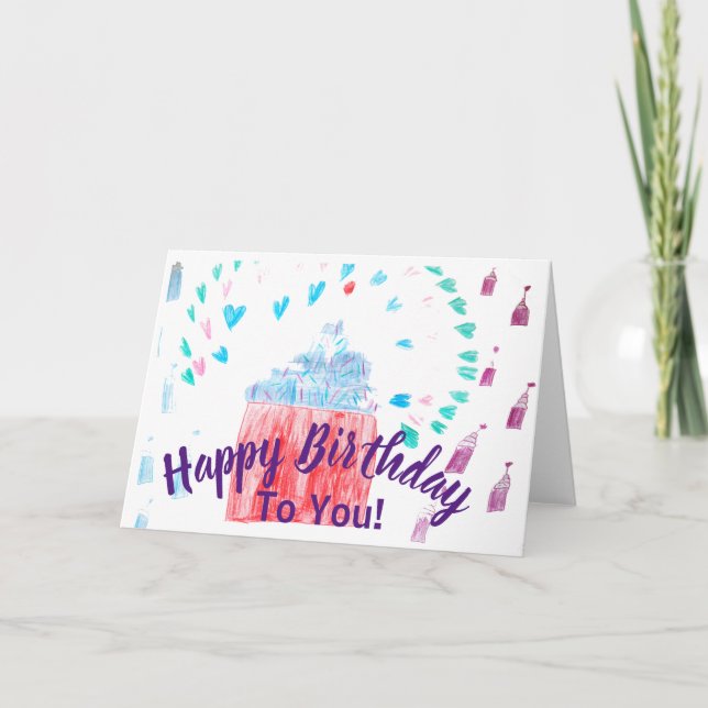 Birthday - Cupcake Surprise - Blank - Matte Card (Front)