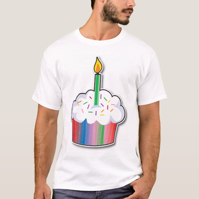 Birthday Cupcake T-Shirt (Front)