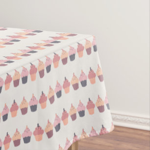 Birthday Cupcakes in muted tones Tablecloth