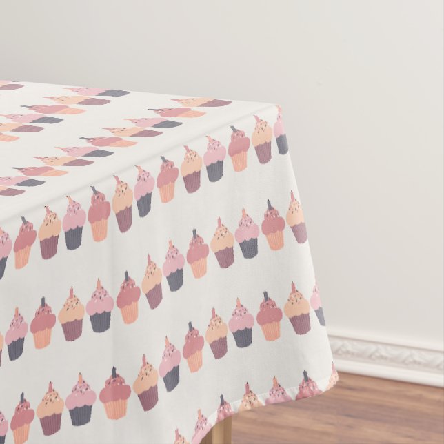Birthday Cupcakes in muted tones Tablecloth (In Situ)