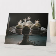 Birthday Cupcakes on Tray