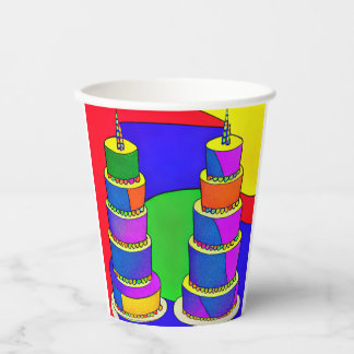 Birthday Cups with Cake Design