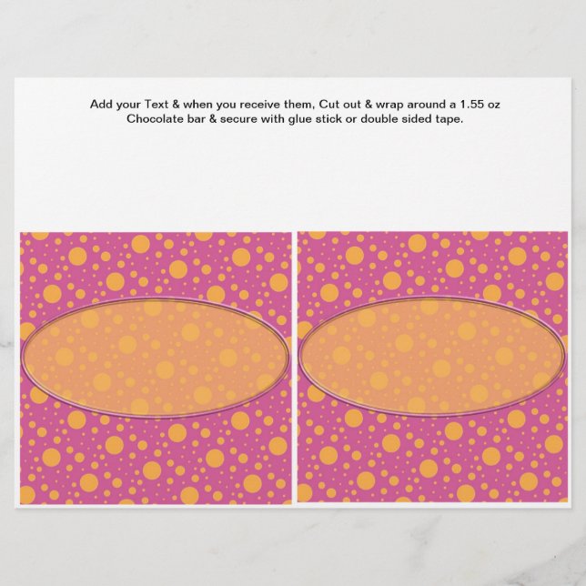 Birthday Custom Candy Bar Wrappers Party favours (Front)