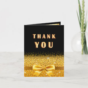 Birthday custom photo card black gold luxurious