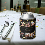 Birthday custom photo collage black gold friends can cooler<br><div class="desc">A gift from friends for a woman's 21st birthday, celebrating her life with a collage of 6 of your high quality photos of her, her friends, family, interest or pets. Personalize and add her name, age 21 and your names. Golden text. A chic, classic black background colour. Her name is...</div>
